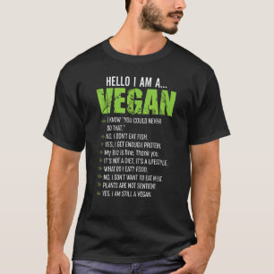 T-shirt Citation végétarienne sarcastique drôle - Bonjour
