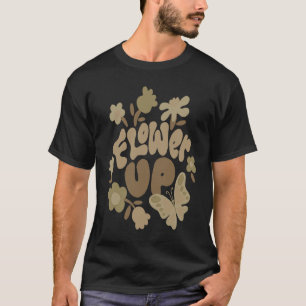 T-shirt Citation Vintage Papillon et Fleur jusqu'au Jardin