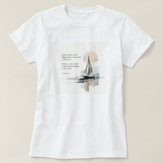 T-Shirt Citation Voile Abstrait Femme – Eaux Calme