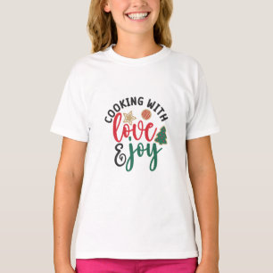 T-shirt Citations de cuisine de Noël Cuisine avec amour et