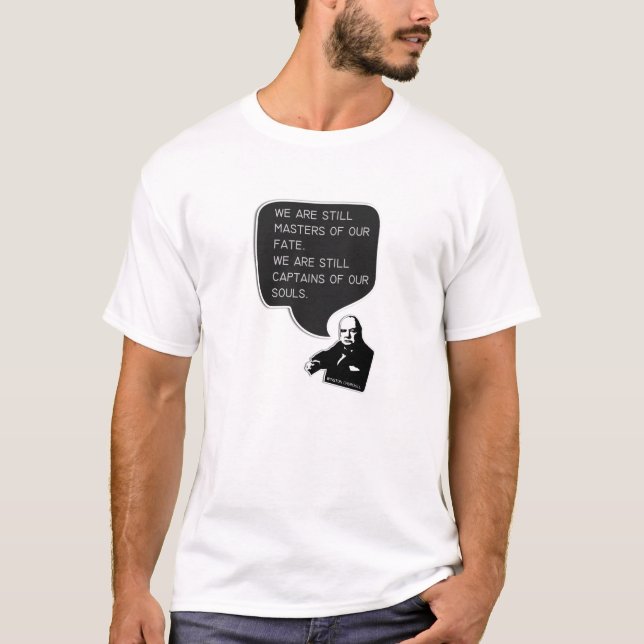 T-shirt [citations de motivation] Winston Churchill (Devant)