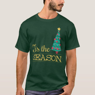 T-shirt Citations de Noël avec famille autour d'un sapin d