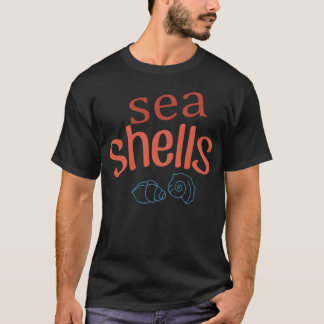 T-shirt Citations d'été avec conception de coquillages gar