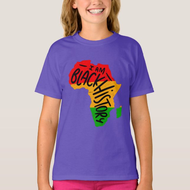 T-shirt Citations du mois de l'histoire des Noirs - JE SUI (Devant)