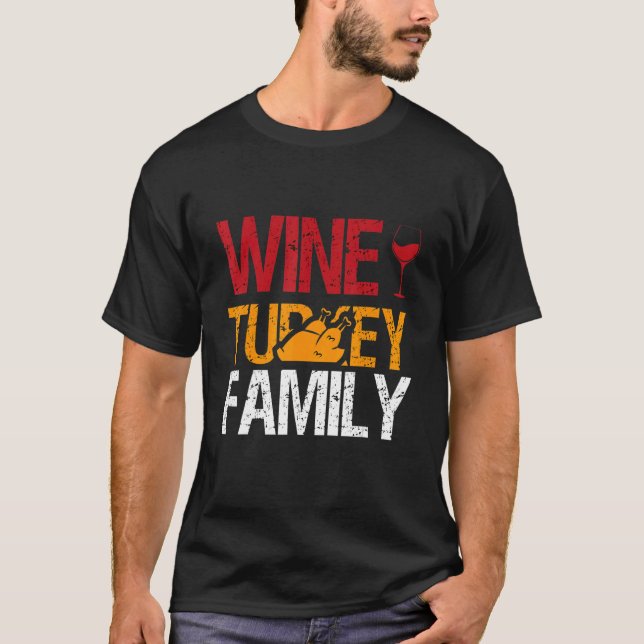 T-shirt Citations Extraordinaires de Thanksgiving Vin Turq (Devant)