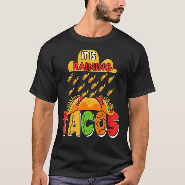 T-shirt citations Il pleut Tacos la fête nationale (Devant)