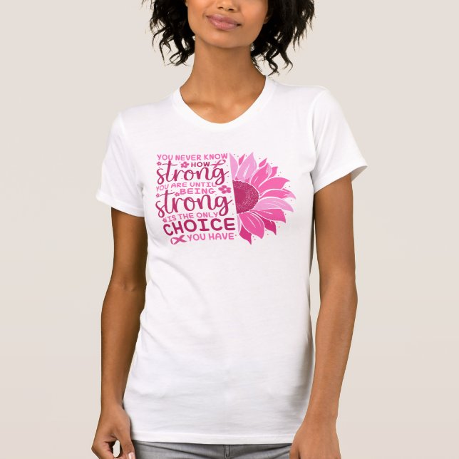 T-shirt Citations Motivation du cancer du sein (Devant)