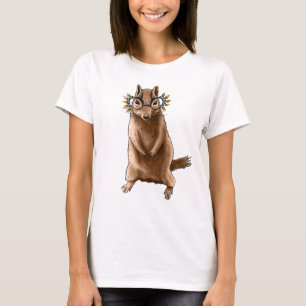 T-shirt Cite Animal Hippie Verres Chipmunk Nature Lover