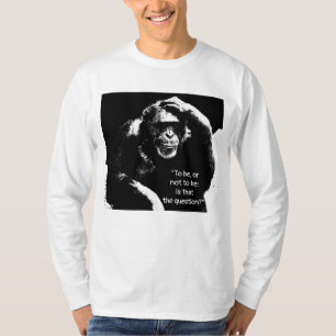 T-shirt Citer Pop Art Penser Singe Homme's Long Sleeve