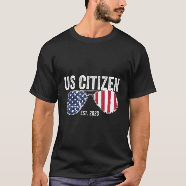 T-shirt Citoyen Américain Est 2023 Chemises Nouveau Immigr (Devant)
