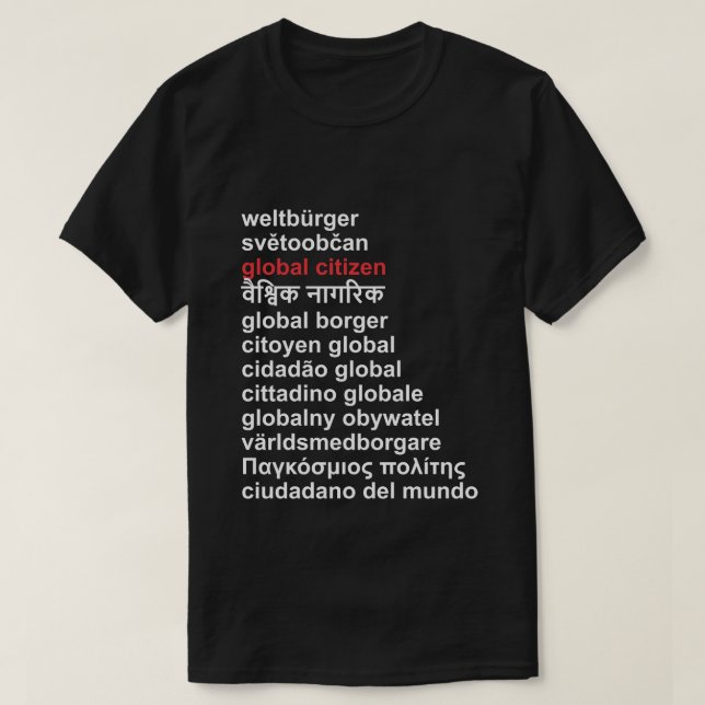T-SHIRT CITOYEN MONDIAL (Design devant)
