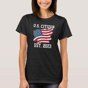 T-shirt Citoyen US Est 2023 Citoyen New USA Citizen