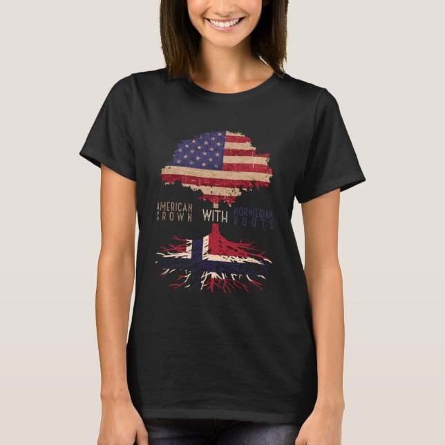 T-shirt Citoyenneté États-Unis Norwegian National Pride Pa (Devant)