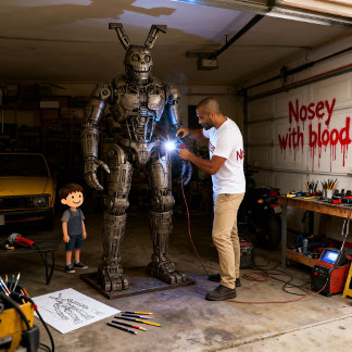 T-shirt Citra Nosey Animatronic Benjamin Pochurek Nosey