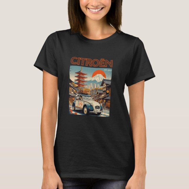 T-shirt Citroën Chureito Pagode Mont Fuji Japon (Devant)