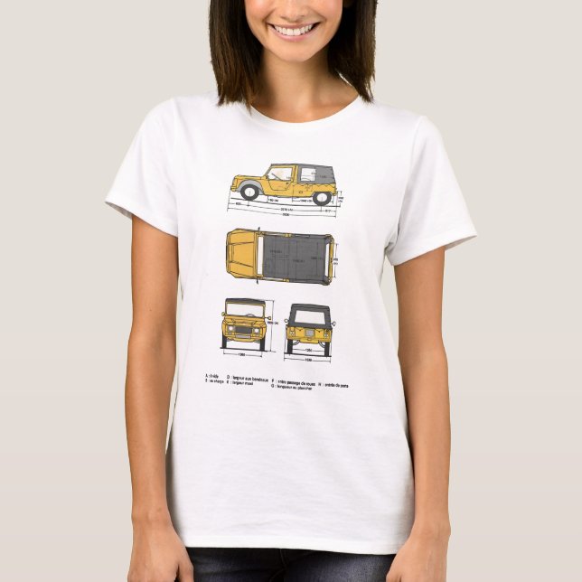 T-SHIRT CITROEN MEHARI210 (Devant)