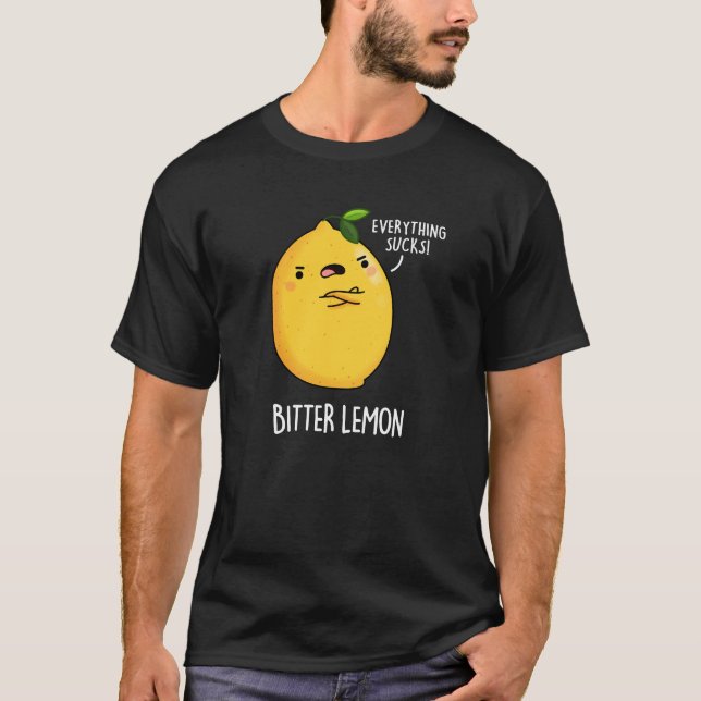 T-shirt Citron amer Funky Fruit Pun Dark BG (Devant)