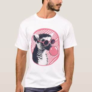 T-shirt Citron avec lunettes de soleil et gomme à bulles