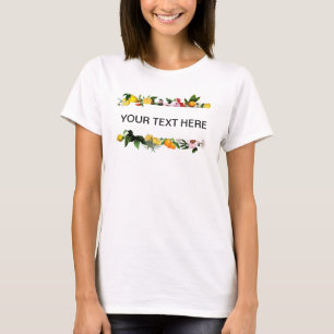 T-shirt Citron et cadre de fruit texte personnalisé T-shir