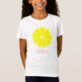 T-shirt citron personnalisé à la limonade rose