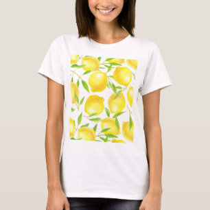 T-shirt Citrons et motif feuille