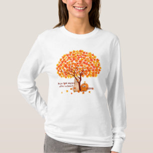 T-shirt Citrouille amusant et squash se cachant derrière l