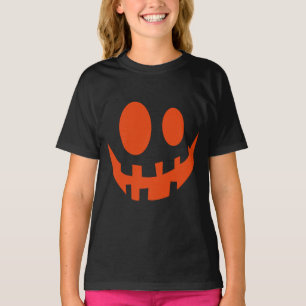 T-shirt Citrouille amusant Jack-o'-lantern Face Halloween