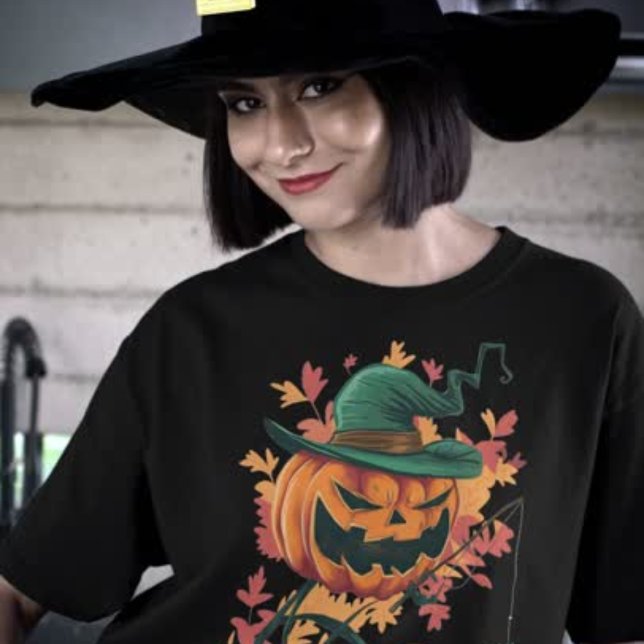 T-shirt Citrouille attrape l'araignée pour Halloween (Créateur téléchargé)