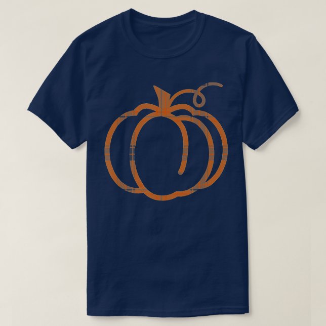 T-shirt Citrouille automne mignon Thanksgiving automne Buf (Design devant)