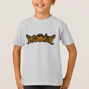 T-shirt Citrouille aux yeux rubis encadrée d'argent Joyeux