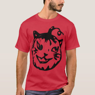 T-shirt Citrouille Carving Jack-o'-lantern Cat Halloween