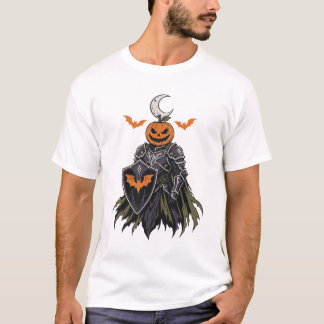 T-shirt Citrouille Chevalier Gothique Halloween