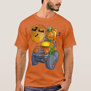 T-shirt Citrouille Dabbing Face Jack-o'-lantern Monster Ca