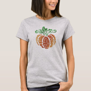 T-shirt Citrouille d'automne Swirl