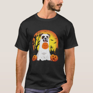 T-shirt Citrouille de Boxer Ghost Halloween Amoureux de le