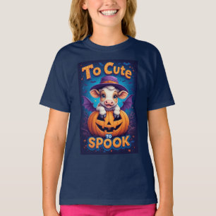 T-shirt Citrouille de Halloween Vache Personnage Et Lanter