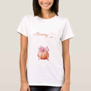 T-shirt Citrouille de la cou rose