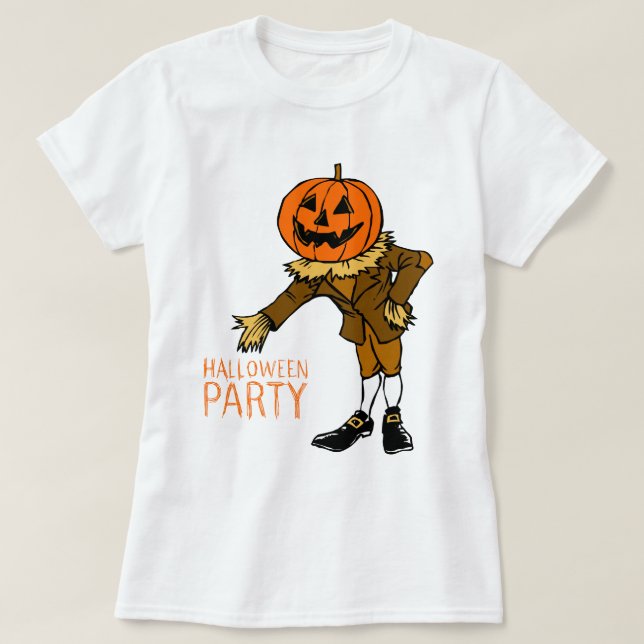 T-shirt Citrouille de la fête d'Halloween Guy Clip Art, Ha (Design devant)