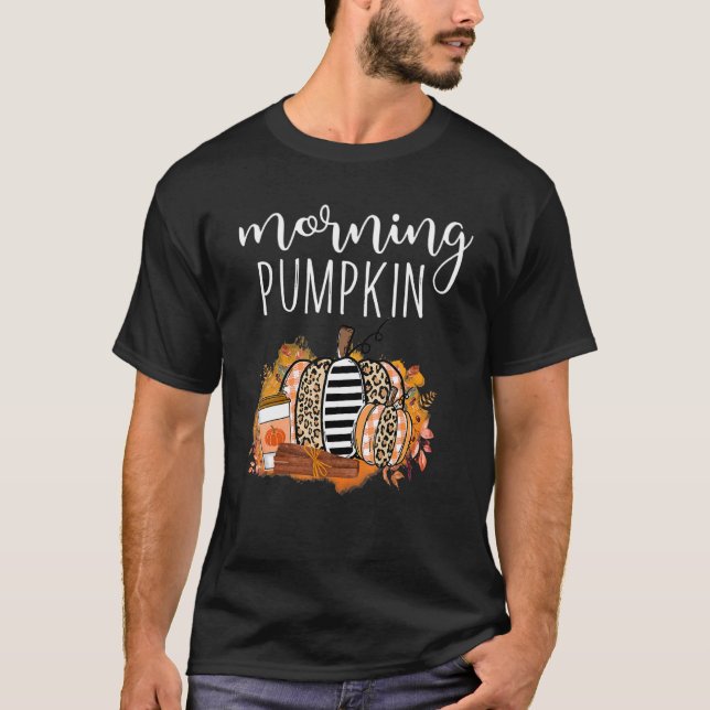 T-shirt Citrouille de l'automne de la citrouille du matin  (Devant)