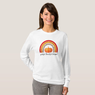 T-shirt Citrouille de Thanksgiving reconnaissante, reconna