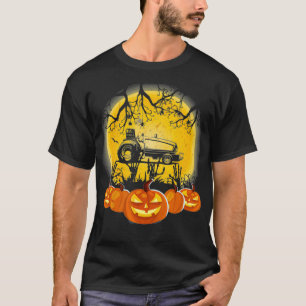 T-shirt Citrouille de traction de tracteur Halloween