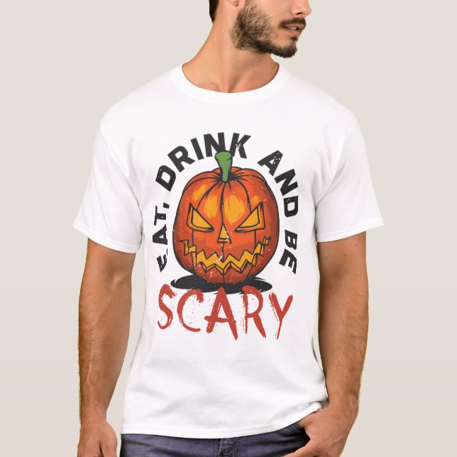 T-shirt Citrouille d'Halloween (Devant)