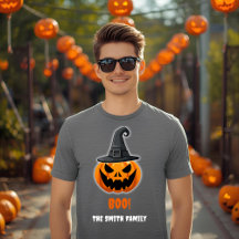 Citrouille d'Halloween “BOO!” – Nom personnalisé