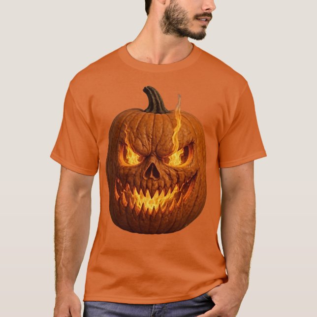 T-shirt Citrouille d'Halloween effrayant par focus (Devant)