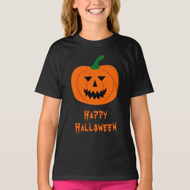 T-shirt Citrouille d'Halloween (Enfant) (Devant)
