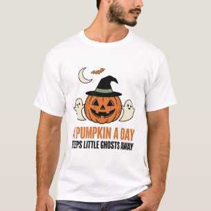 T-shirt Citrouille d'Halloween Fantôme Drôle Citation Vint