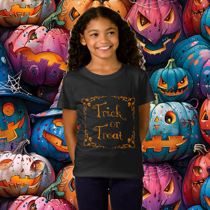 T-Shirt Citrouille d'Halloween Orange Trick or Treat