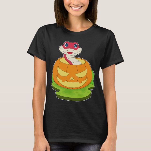 T-shirt Citrouille d'Halloween serpent (Devant)
