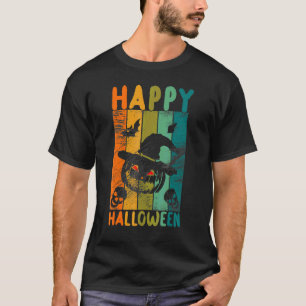 T-shirt Citrouille d'Halloween vintage Jack O Lanterne Fan