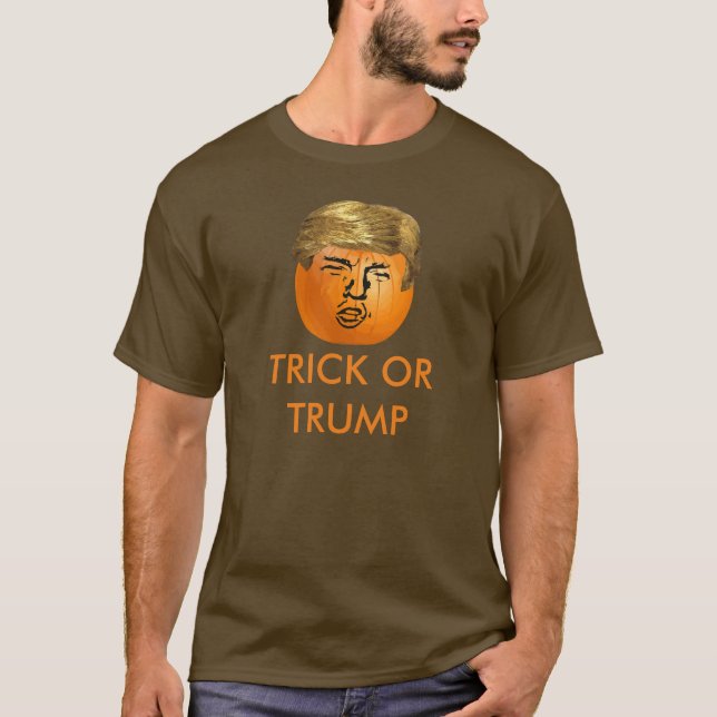 T-shirt Citrouille drôle de Halloween Trumpkin d'atout (Devant)